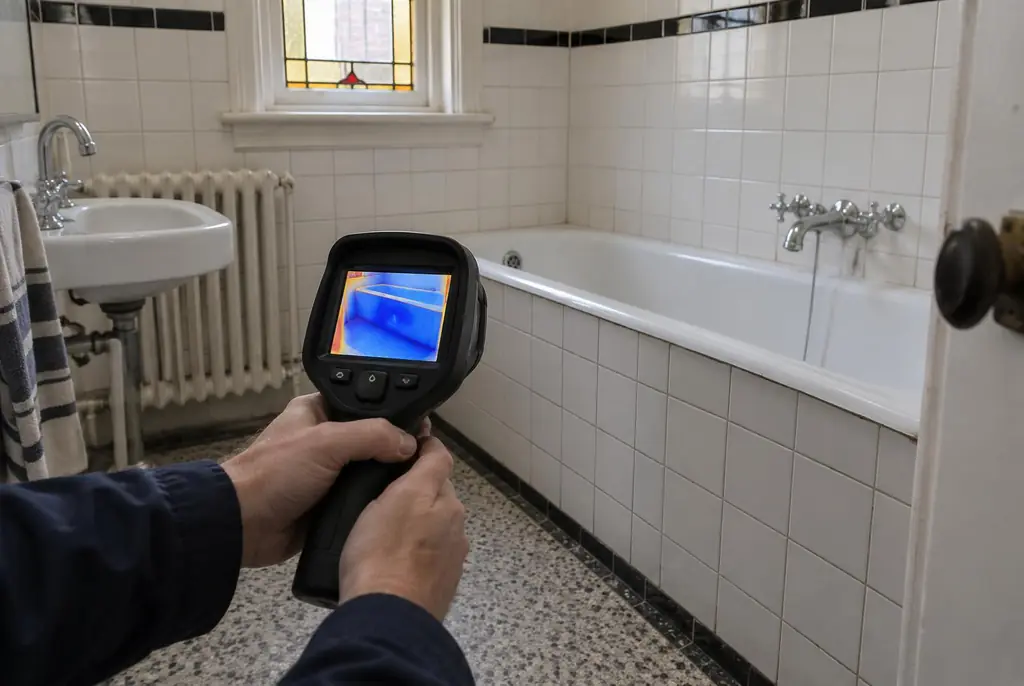 Lekdetectie Leiden – onderzoek in een badkamer van een oudere woning